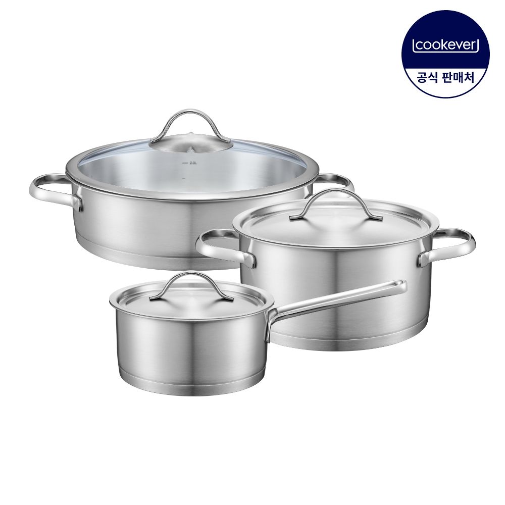 쿡에버 인덕션 스텐 냄비 세트