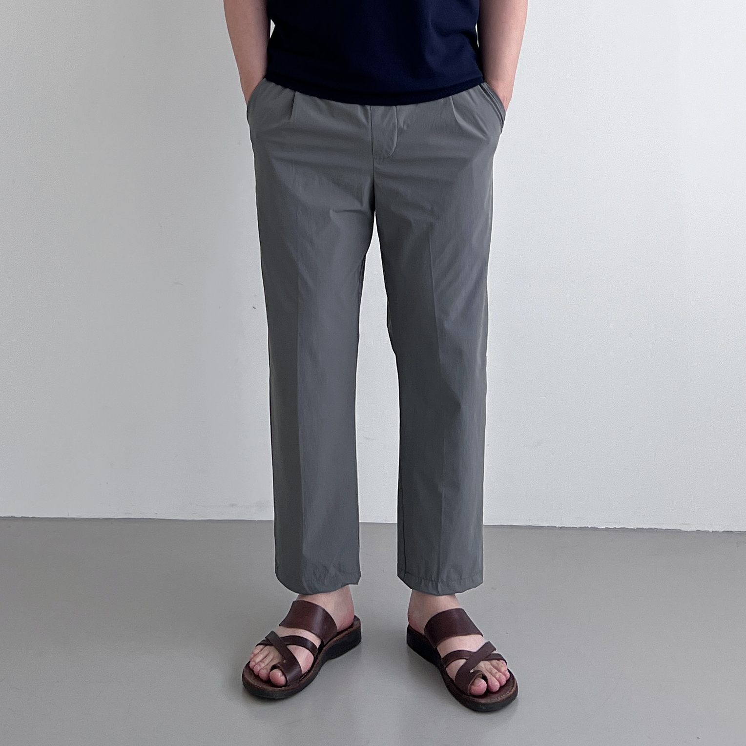 남자여름슬랙스 남자냉장고바지 아이스슬랙스 테이퍼드 - 상세 이미지 2