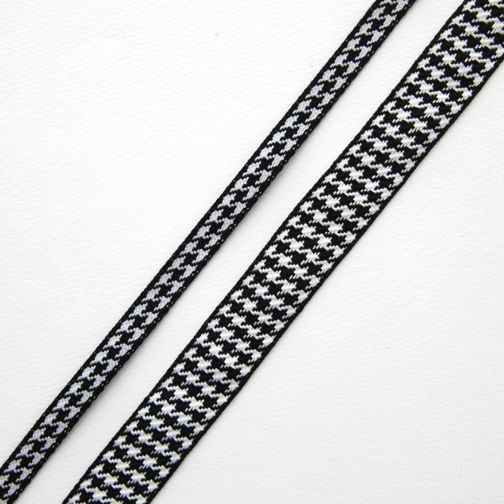 하운드 투스 체크 리본 폭1cm, 2.3cm 길이90cm - 상세 이미지 2