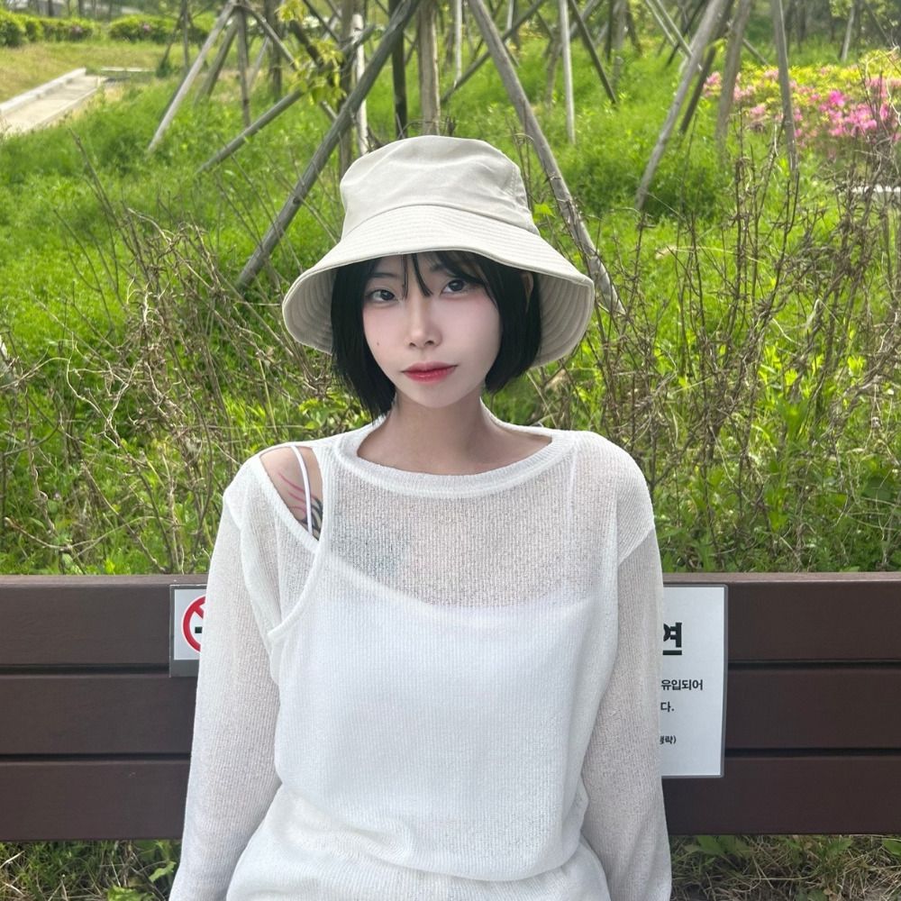 여성 벙거지 모자 챙넓은 버킷햇 보닛햇 여름 휴양지 바캉스 여자 햇빛차단 - 상세 이미지 4