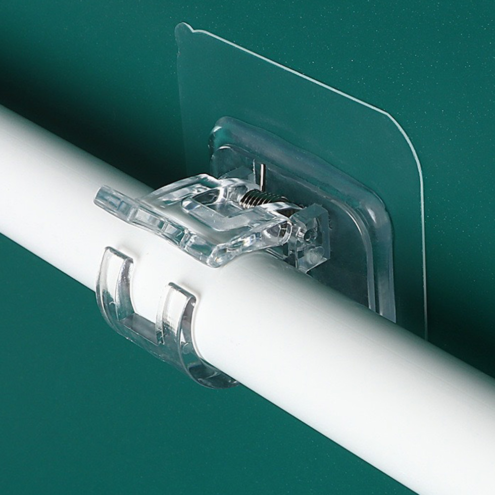 무타공 커튼클립 걸이 압축봉걸이 압축봉브라켓 2p