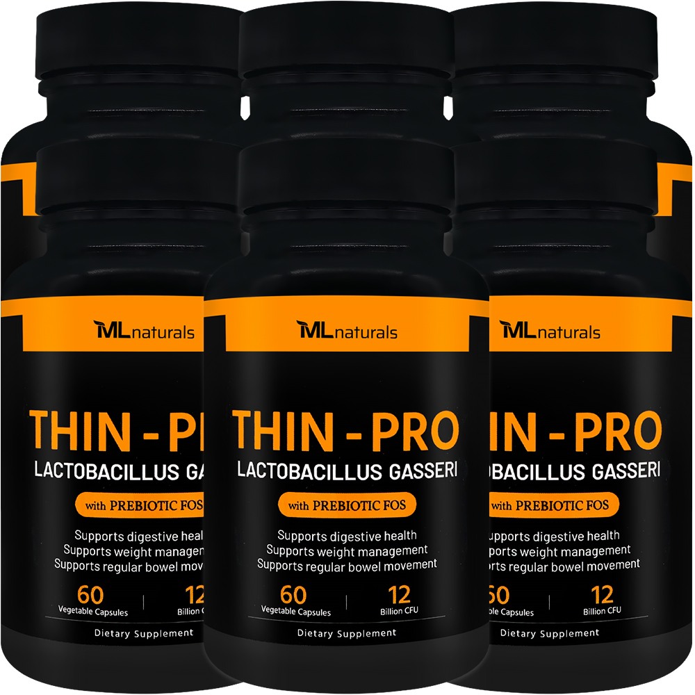 6병 마이라이프 내추럴스 Thin-Pro 유산균 120억 CFU 락토바실러스 가세리 + FOS 60야채캡슐 - 메인 이미지