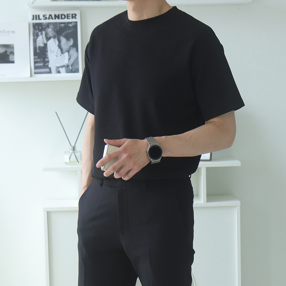 1+1 남자반팔티 빅사이즈 오버핏 커플 티셔츠 - 상세 이미지 3
