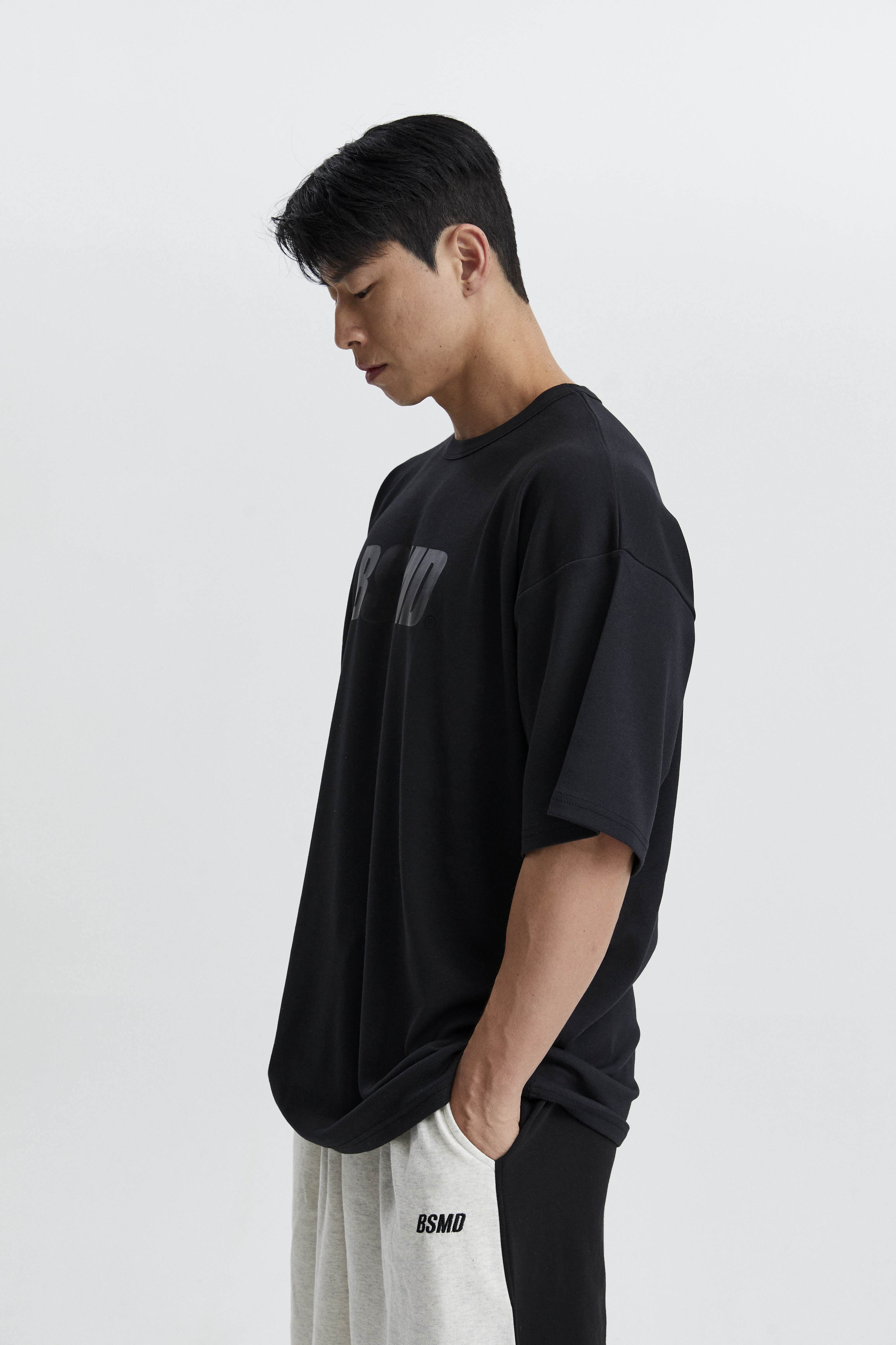 비스트모드 블랙에디션 헬스 오버핏 티셔츠 빅사이즈 짐웨어 BSMD 이미지 4