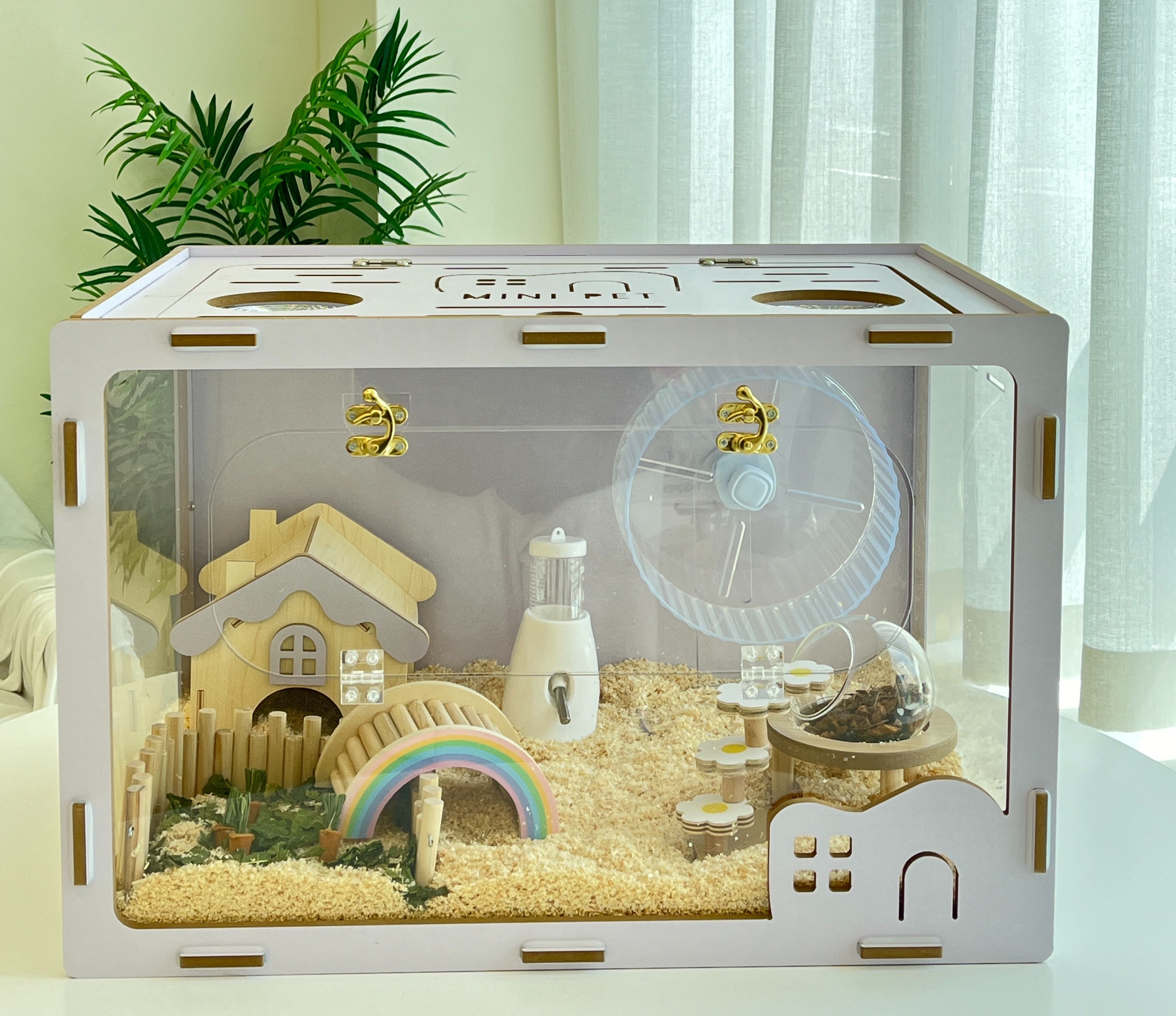 미니펫 윈터 햄스터케이지 집 대형 아크릴 하우스 사육장