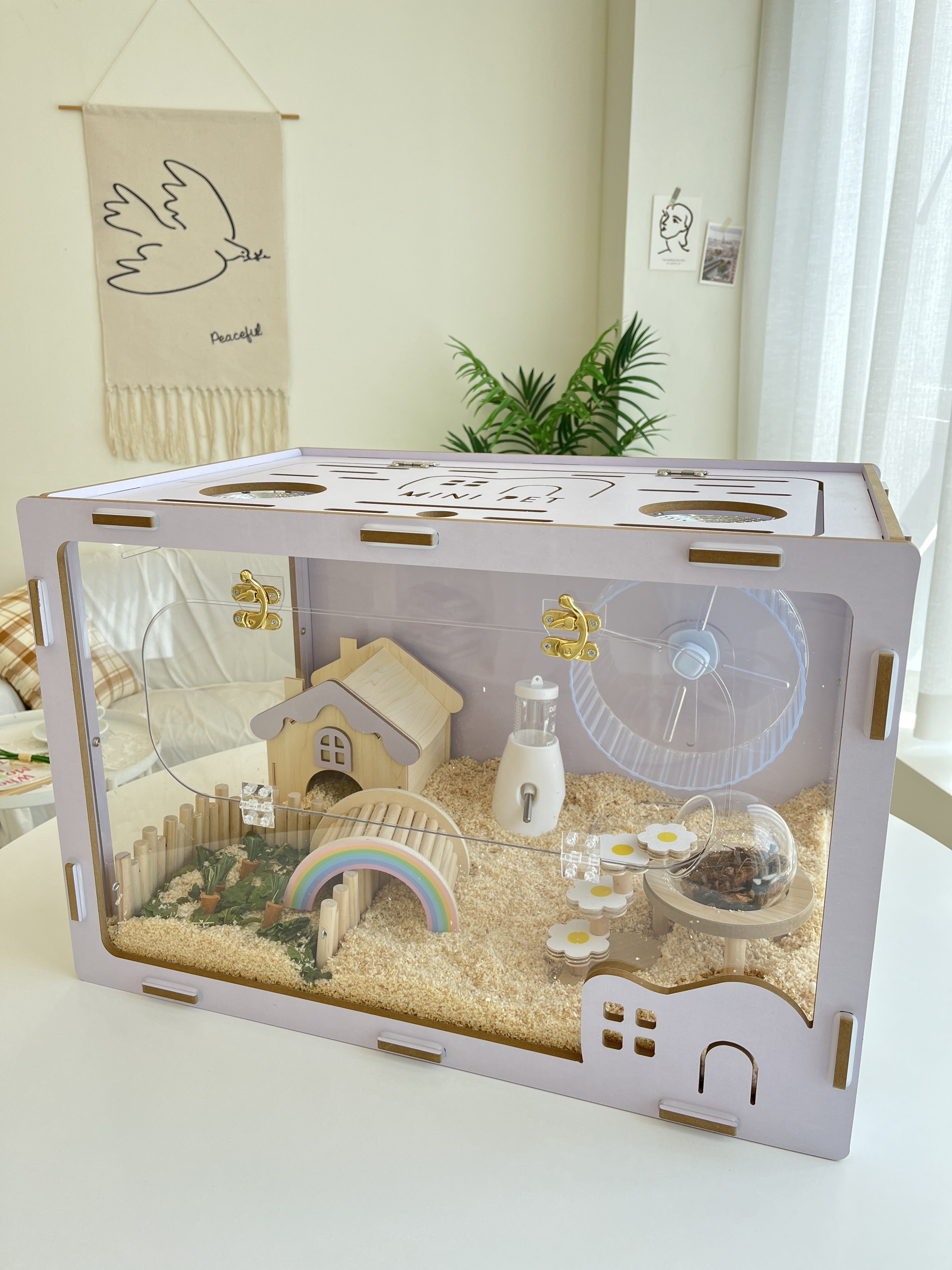 미니펫 윈터 햄스터케이지 집 대형 아크릴 하우스 사육장