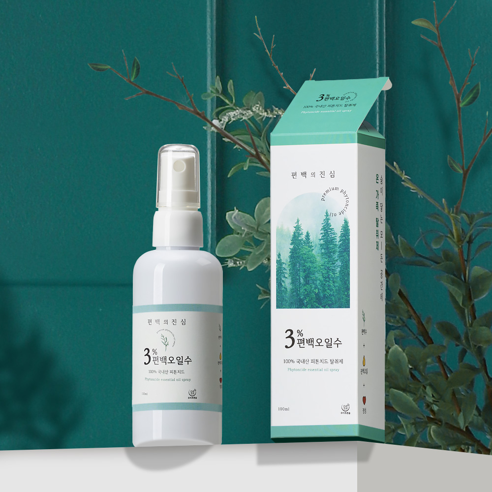 3%편백오일수 편백의진심 피톤치드 편백수 스프레이 나무 새집증후군 제거 탈취제 여행용 휴대용 100ml