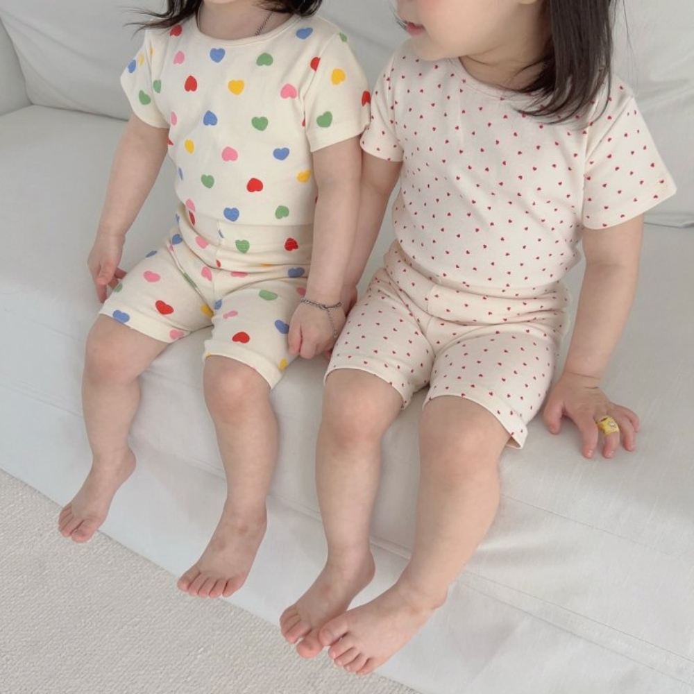 아기랑 커플룩 시밀러룩 엄마랑 아빠딸 모녀 아기상하세트 - 상세 이미지 2