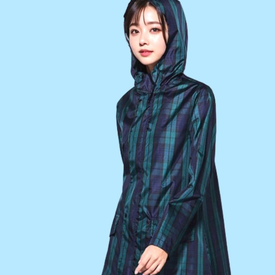 여성 코트형 우비 골프용 비옷 캐디 여자 골프 레인코트 - 상품 이미지