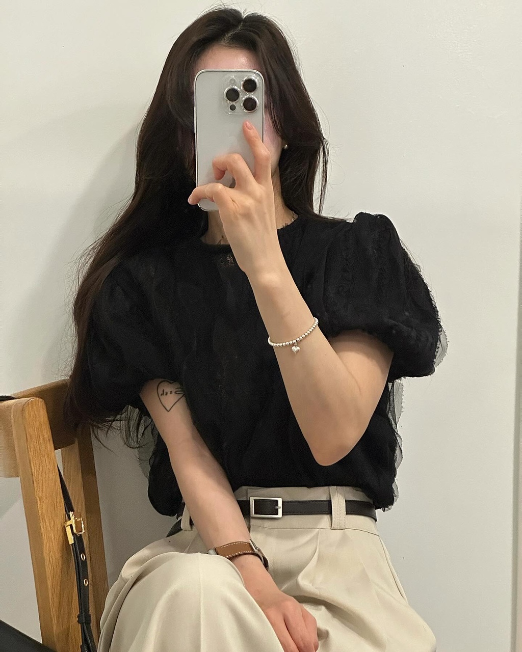 히델 여성 하이웨스트 출근룩 오피스룩 하객룩 핀턱 롱 와이드 벨트 슬랙스 팬츠 상세 이미지 2