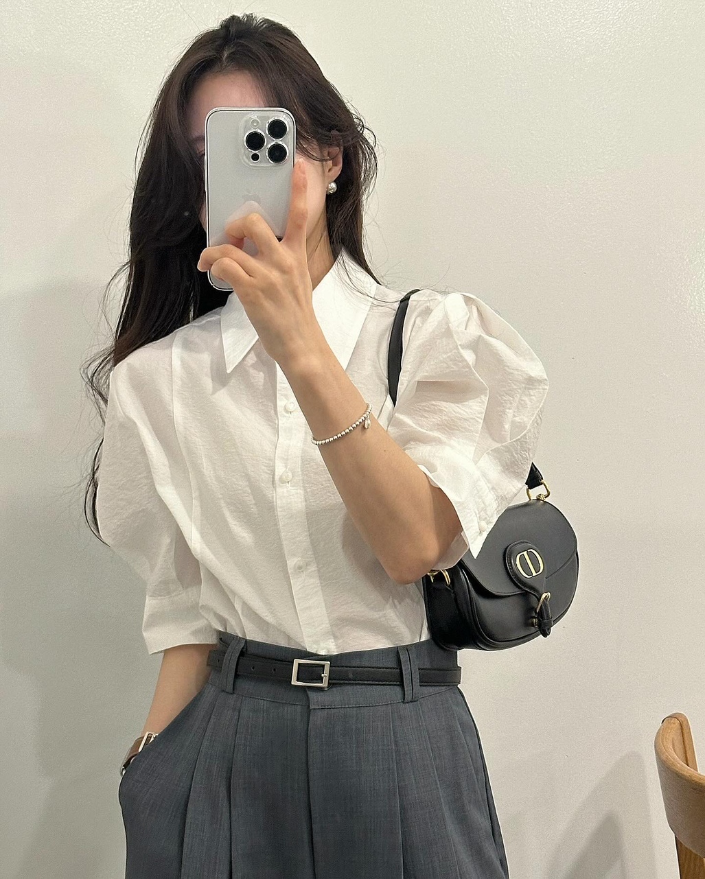 히델 여성 하이웨스트 출근룩 오피스룩 하객룩 핀턱 롱 와이드 벨트 슬랙스 팬츠 상세 이미지 23