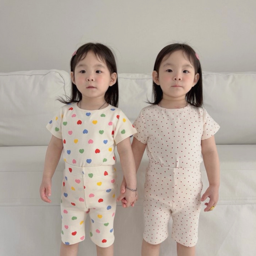 아기랑 커플룩 시밀러룩 엄마랑 아빠딸 모녀 아기상하세트 - 상세 이미지 3