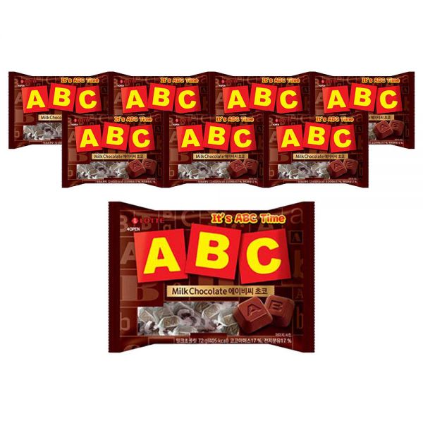 롯데웰푸드 ABC초코 abc 초코릿  72g 8개 : 에나스팟