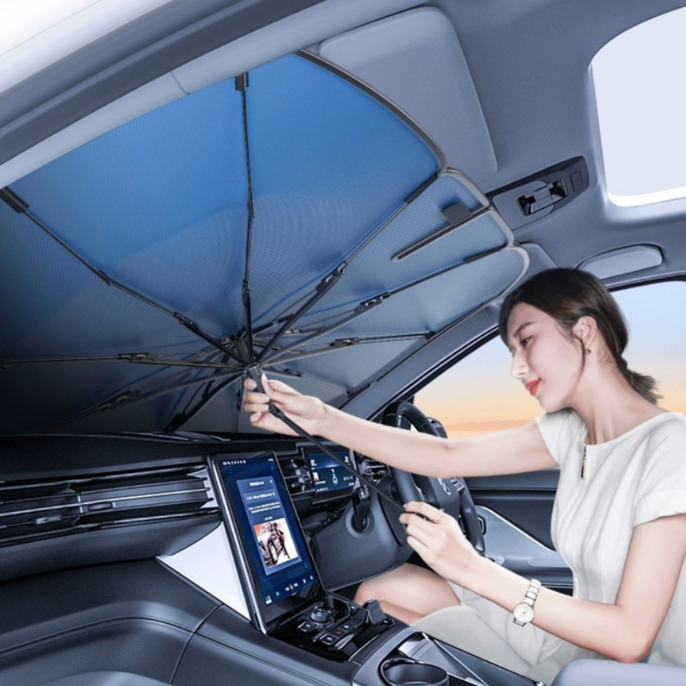 오토크루 룸미러 개방형 폴딩헤드 앞유리 운전석 햇빛가리개 실버, 승용차 SUV용 이미지 7