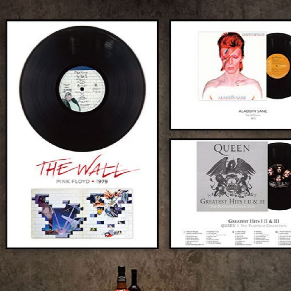 비닐 CD 레코드판 LP 그림 액자 인테리어 소품 - 메인 이미지