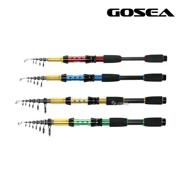 GOSEA 메탈팩 카본 릴대 휴대용 원투 낚시대 미니 여행용 로드 1.8M - 상세 이미지 2