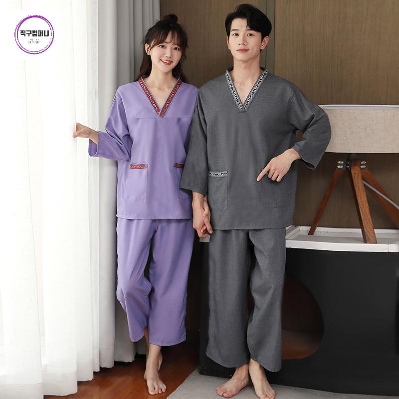 남여 숯가마옷 찜질방복 사우나복 찜질방옷 찜복 - 상품 이미지