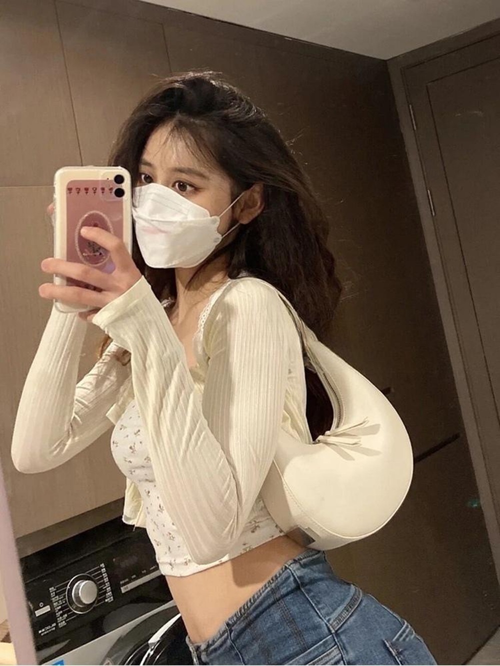 허윤진 인스타그램 패션 숄더백 가방 꾸안꾸 미니숄더백 호보백 - 상세 이미지 3