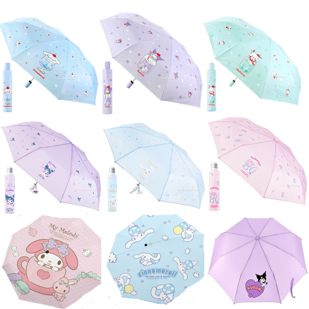 산리오 우산 3단 어린이 시나모롤 자동 우양산 쿠로미 포차코 마이멜로디