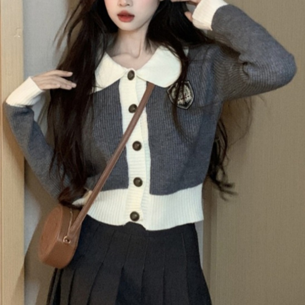 지구마블 세계여행 원지 2화 카라 가디건 캐주얼 하이틴 스쿨룩 패션 - 메인 이미지