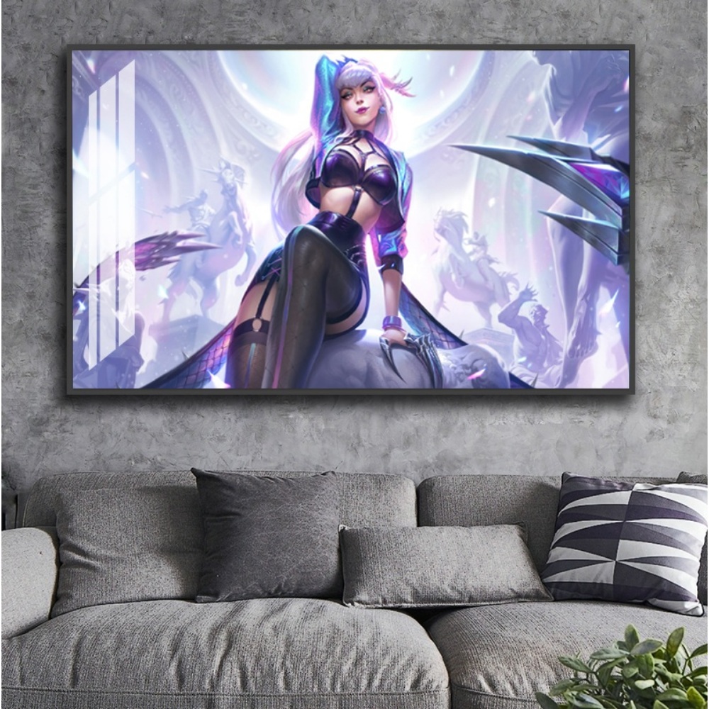 아칼리 롤그림 카이샤 에블린 세라핀 PC 게임 인테리어 그림 액자 - 상세 이미지 4