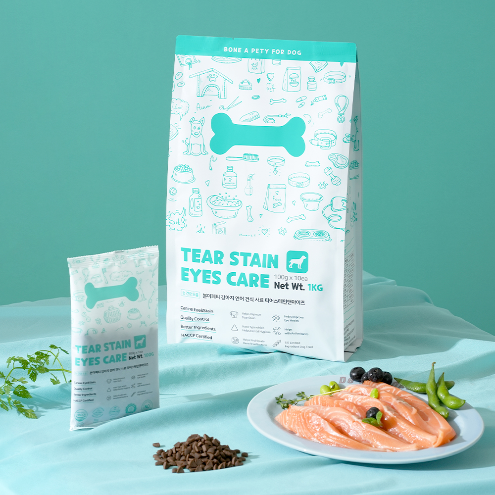 주문제작 본아페티 강아지 눈물 건식사료 눈건강 LID 반려견 애견사료 연어, 1kg, 1개