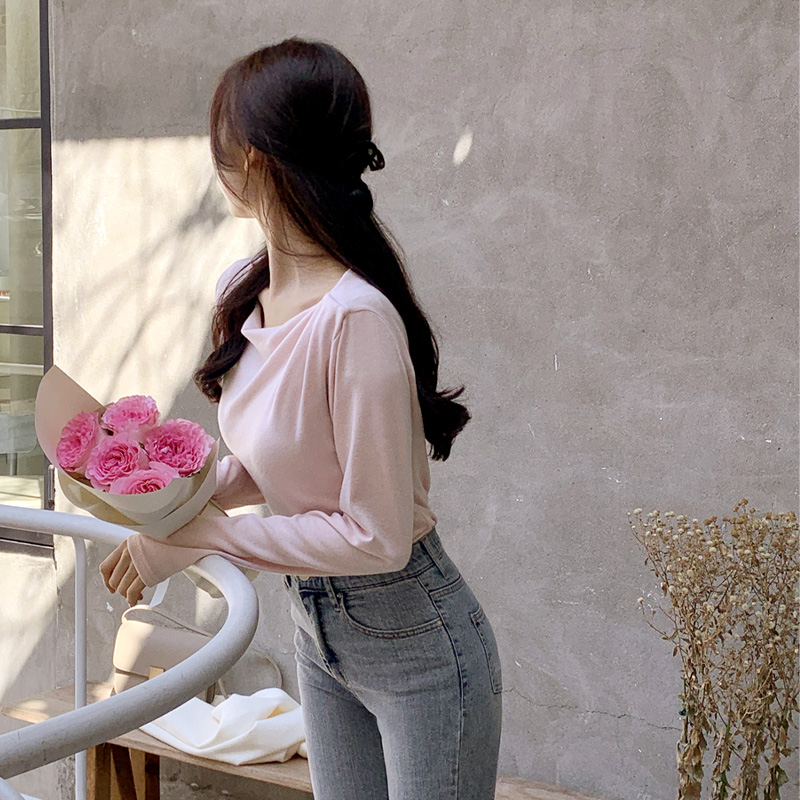 (여리핏) 프루아 드레이프 셔링 긴팔 보트넥 티셔츠 ts4057 이미지 3