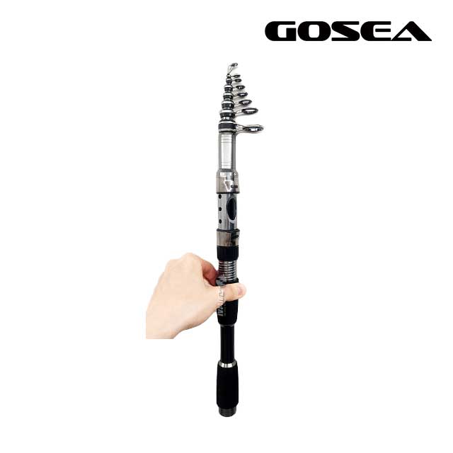 GOSEA 메탈팩 카본 릴대 휴대용 원투 낚시대 미니 여행용 로드 1.8M - 상세 이미지 3