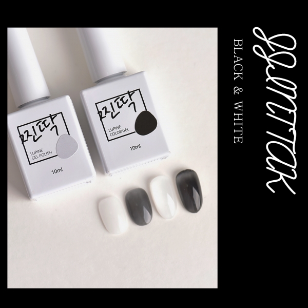 찐딱젤 시럽젤 글리터젤 시럽화이트 시럽블랙 2종 세트 10ml 053,072 시럽젤추천 젤네일추천 - 상품 이미지