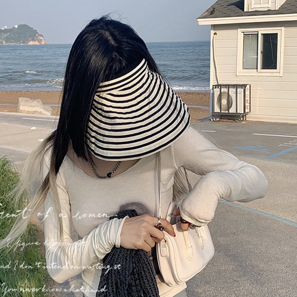 블랑피아 국내제작 UV차단 99.9% 자외선차단 봄 여름 여성 썬캡 여자 모자 햇빛가리개 - 상세 이미지 5