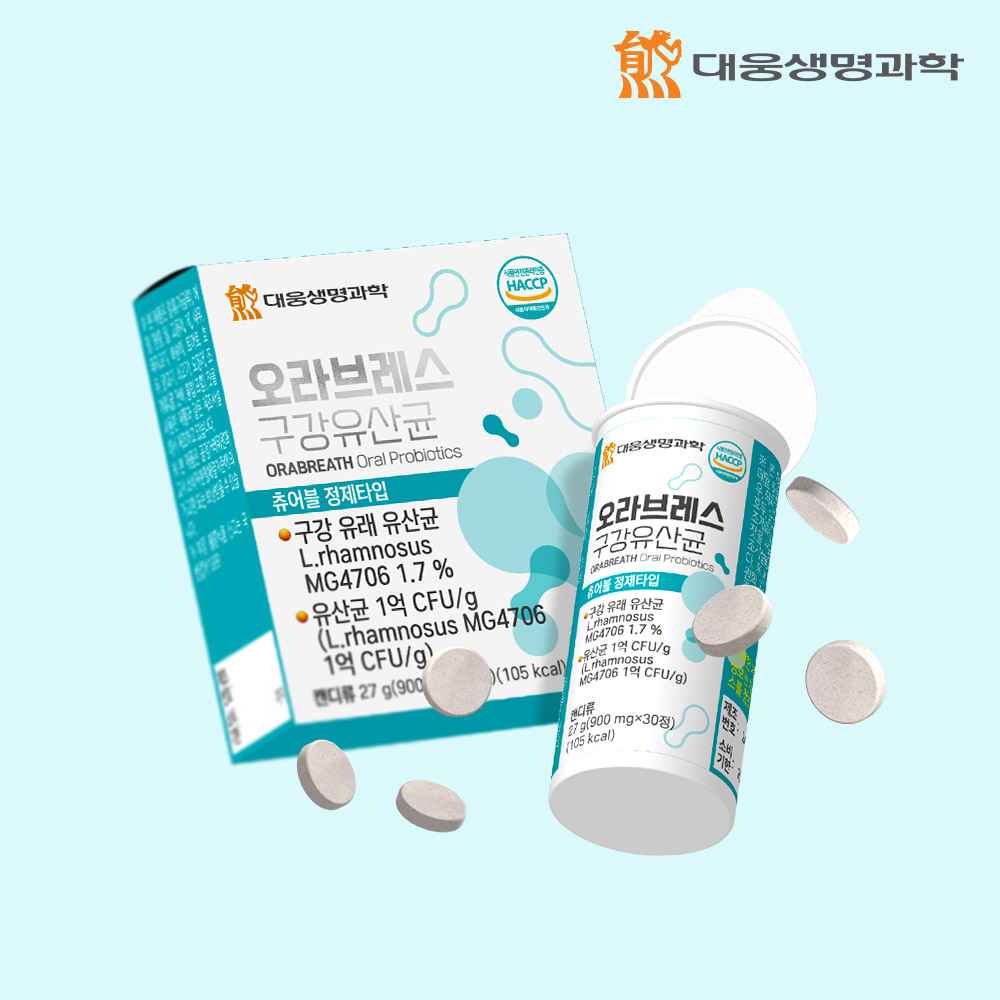 대웅생명과학 오라브레스 특허 구강유산균 2개월분 잇몸 입냄새 구취제거 60캡슐, 3개 - 상세 이미지 5