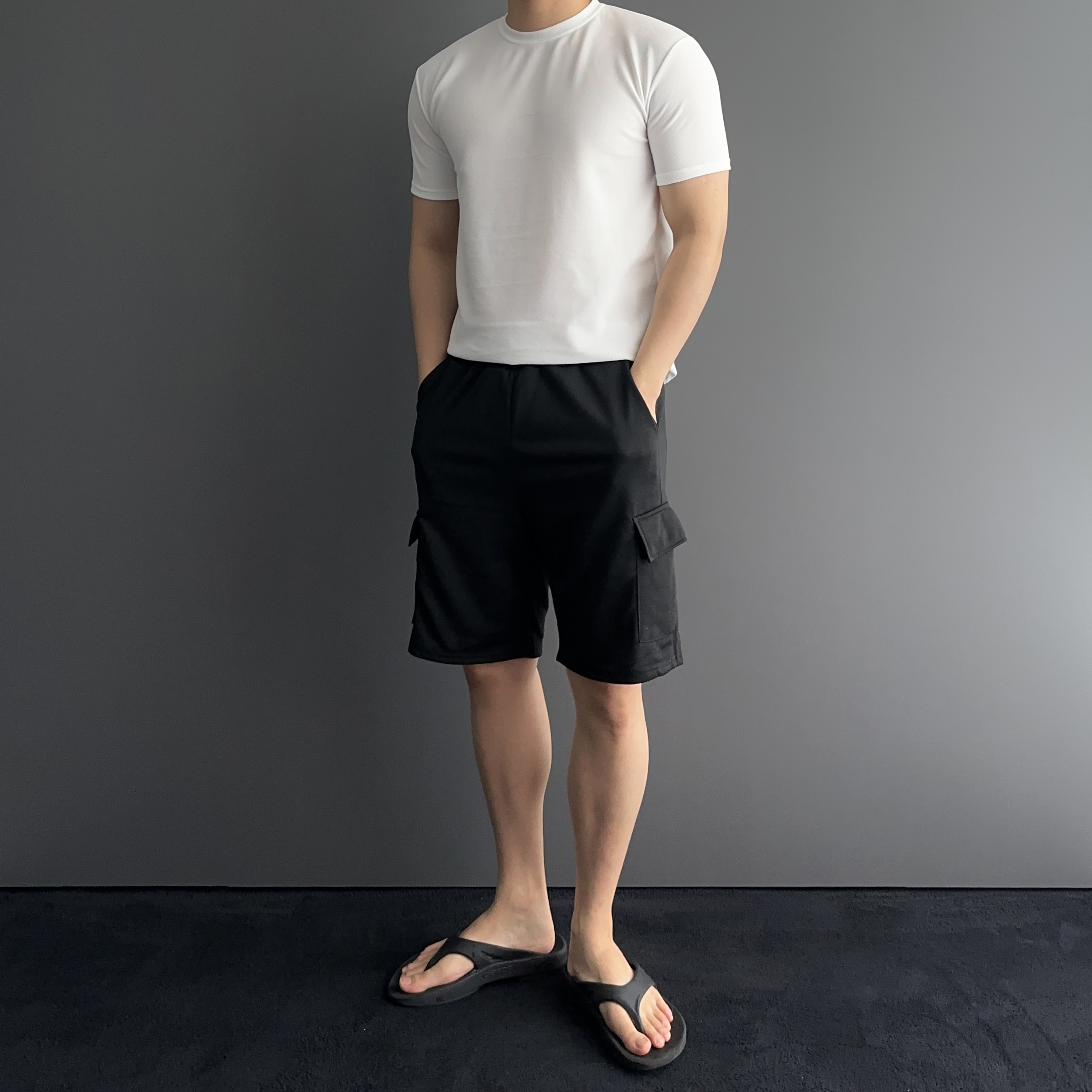 회색반바지 카고반바지 남자와이드반바지 이미지 8