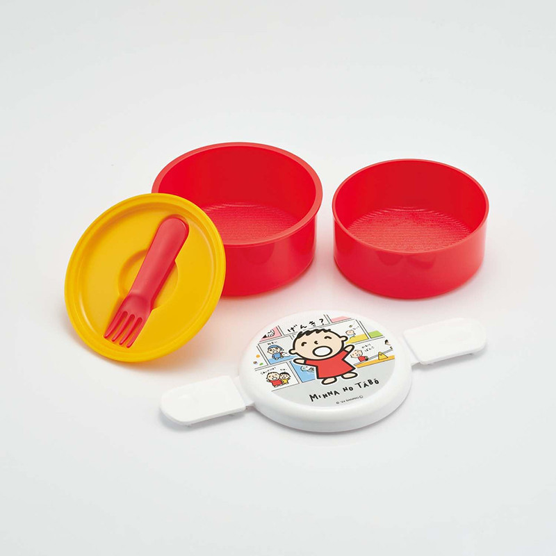 스케이터 산리오 모두의 타보 캐릭터 항균 원형2단 포크 도시락 500ml ONWR1AG - 주방·식기 - 하카타몰