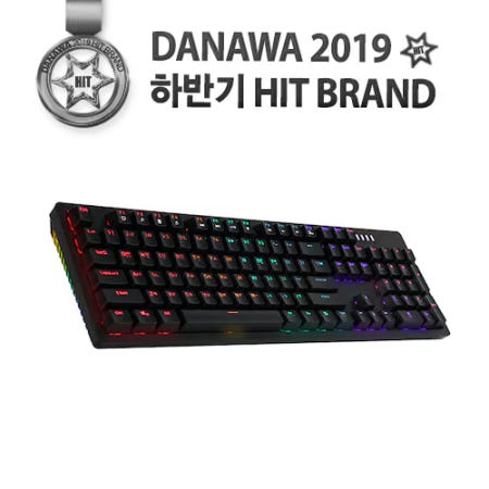앱코 앱코 HACKER K515 축교환 측면 RGB 라이팅 이중사출 게이밍 기계식 키보드 (블랙, 청축)