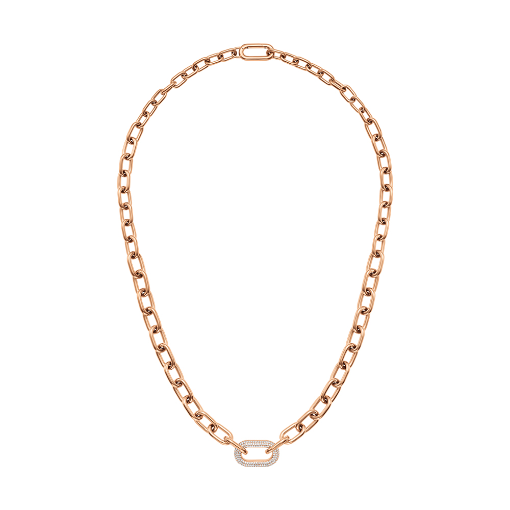 다니엘 웰링턴 CRYSTAL LINK NECKLACE 카라비너 큐빅 체인 목걸이 - 상품 이미지