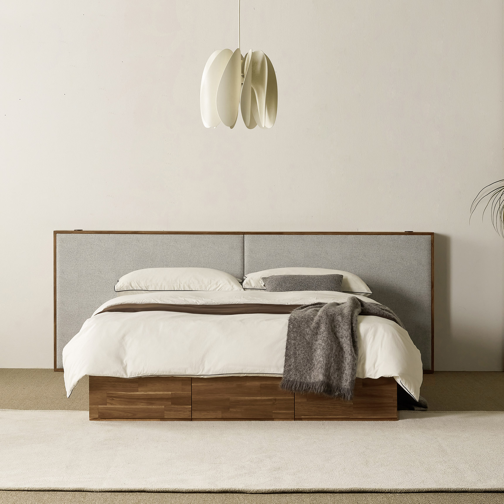 슬립퍼 리브 원목침대 호텔 호텔형 수납 조명 슈퍼싱글 침대프레임 LK 라지킹 낮은헤드 900mm 다리형 H250mm