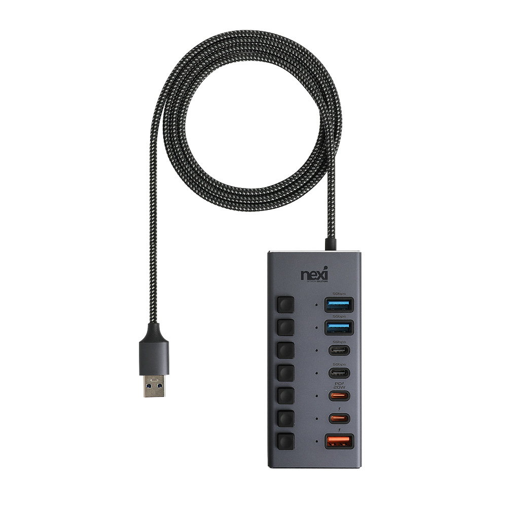 USB A to C 허브 7in1 USB3.0 C타입 포트 확장 3.2 GEN1 PD 충전 - 상세 이미지 3