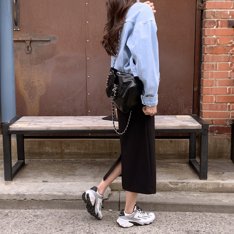 [자체제작] (데일리룩) 쫀쫀이 스판 H라인 롱 밴딩 스커트 sk6832 이미지 3