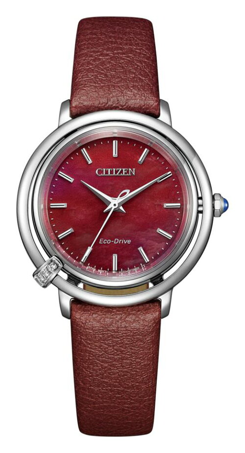 시티즌 CITIZEN L 에코드라이브 다이아몬드 여자 손목 시계 EM1090-78X 레드 - 상세 이미지 5