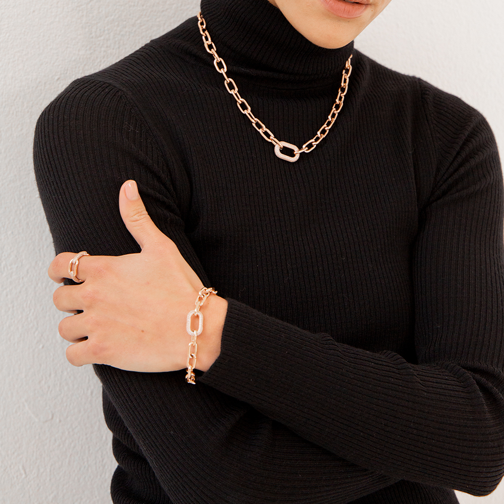다니엘 웰링턴 CRYSTAL LINK RING 큐빅장식 패션반지 커플링 이미지 7
