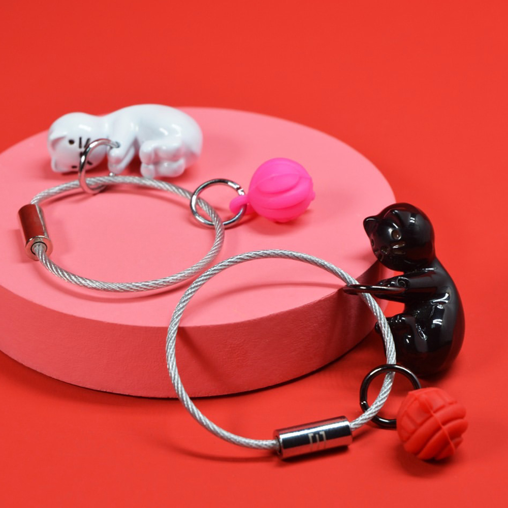 초클리 메타모포스 컬렉션 - 메탈 키링 털실 고양이 이미지 6