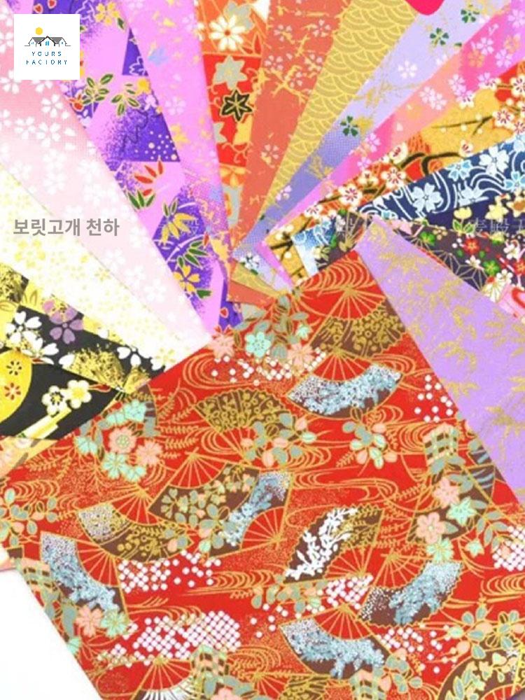 수제 매 패턴 문양 종이접기 일본 전통 색종이 무늬 - 상품 이미지