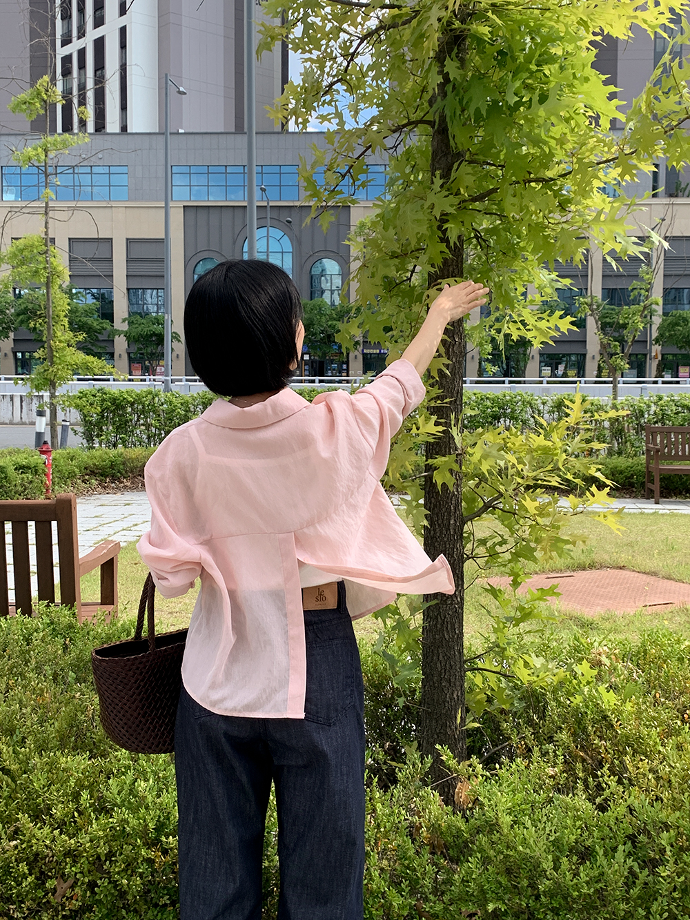 [leslo][키작녀]호먼드 여름 논페이드 와이드 생지 청바지 상세 이미지 14