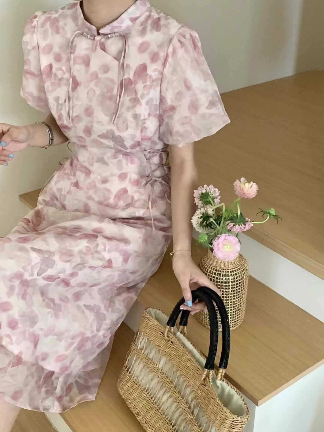 히어로는 아닙니다만 3회 천우희 도다해 원피스 플라워 퍼프 의상 옷 패션 - 상세 이미지 2