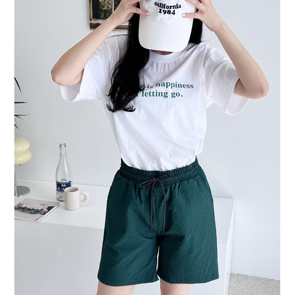 집에서입는반바지 성인실내복 파란색 시어서커 지지미 여성숏츠 - 상세 이미지 4