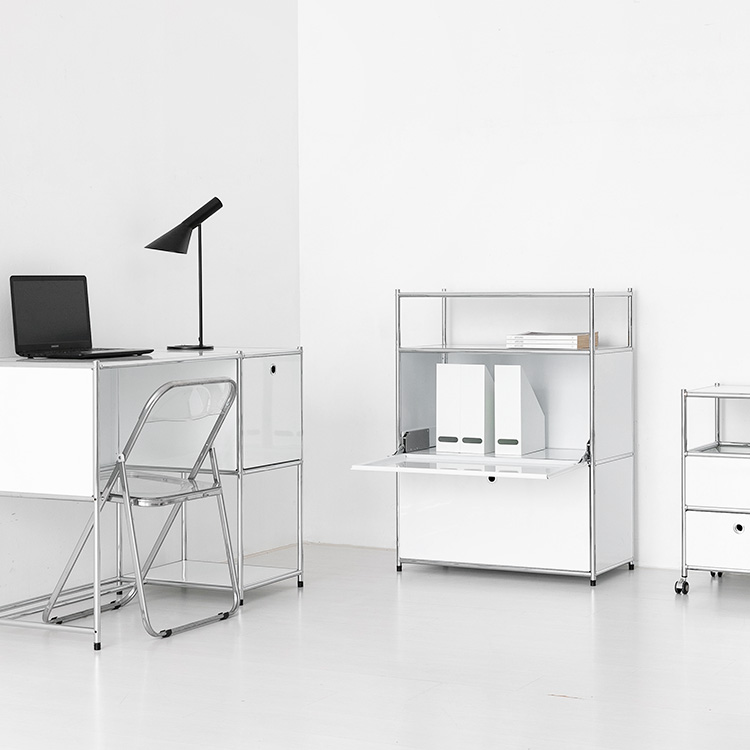 모듈가구 심플리 1x3 수납장 2문 BC614 77x40x102, 3단, 퓨어화이트 3081.2672