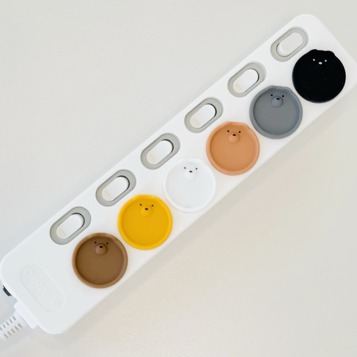 로즈소녀하우스 곰돌이 콘센트 안전커버 실리콘 마개 보호 커버