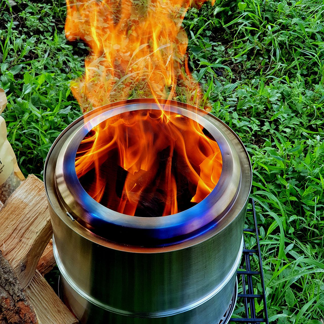 우드스토브 28 캠핑 화로대 이중연소 접이식 화로