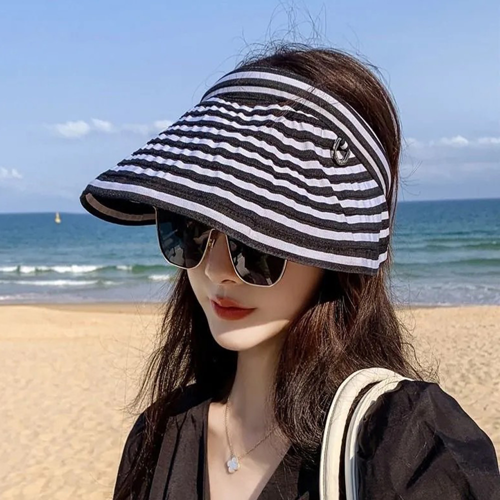 블랑피아 국내제작 UV차단 99.9% 자외선차단 봄 여름 여성 썬캡 여자 모자 햇빛가리개 - 상세 이미지 3