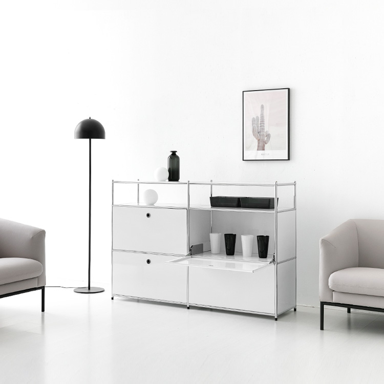 심플리 2x3 수납장 4문 BC613 1520x400x1020mm, 3단, 퓨어화이트 5817.5288 - 상세 이미지 5